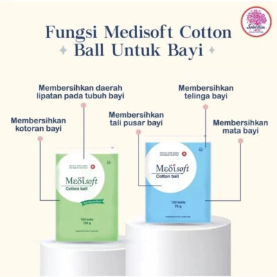 Medisoft Cotton Ball / Kapas Ukuran Besar (120 balls) thumbnail 3