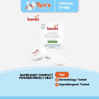 Bambi Baby Compact Powder Prickly Heat 40gr | Bedak Padat Biang Keringat Atasi Gatal & Ruam